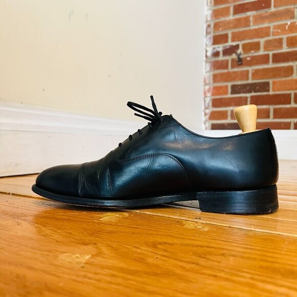 Church\'s Men\'s Black Leather Cap Toe Oxford Shoes US 8.5 Made in England main image 5